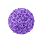 Purple flower ball made of roses on a white background