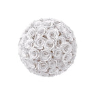 White rose ball on a white background